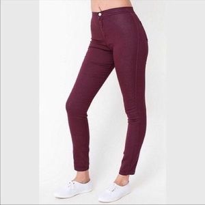 American Apparel Easy Jeans Burgundy